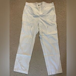 White Cotton Lauren by Ralph Lauren Cargo Pants